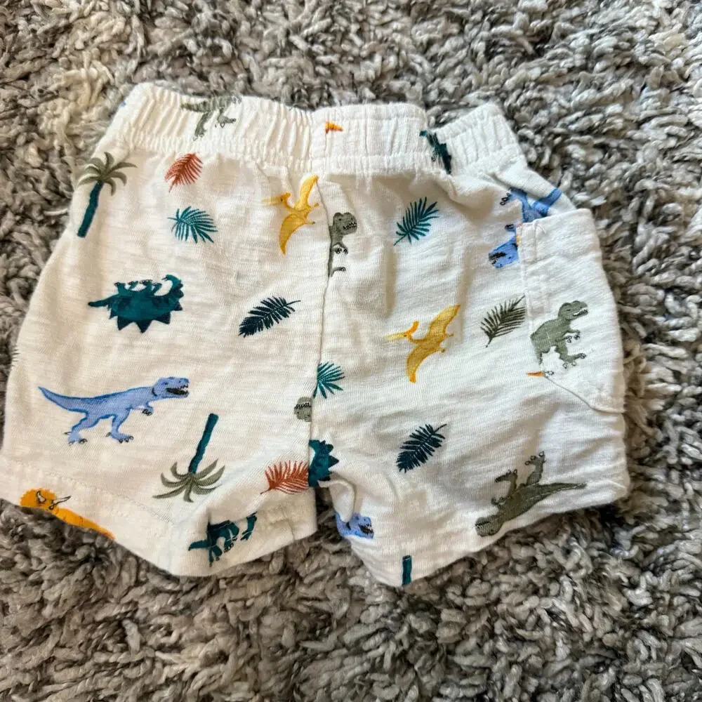 Okie Dokie Outfit Set 6 Months Baby Boy Shorts Shirt Dinosaur Shorties CUTE